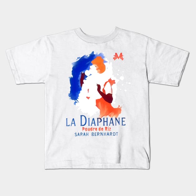 La Diaphane - Sarah Bernhardt Kids T-Shirt by Fenay-Designs